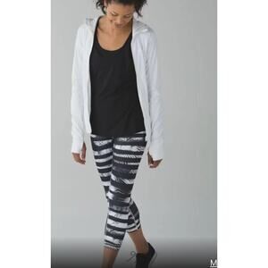 Lululemon Women’s Leggings Wunder Under Crop Black White